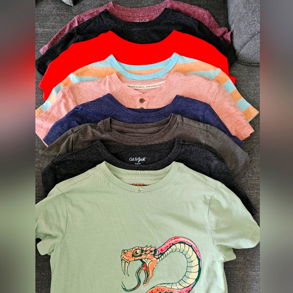 Ten Boys Cat and Jack Shirts